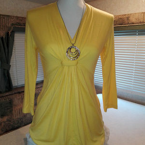 Leah&Nicole Regular Small Yellow Women's Top